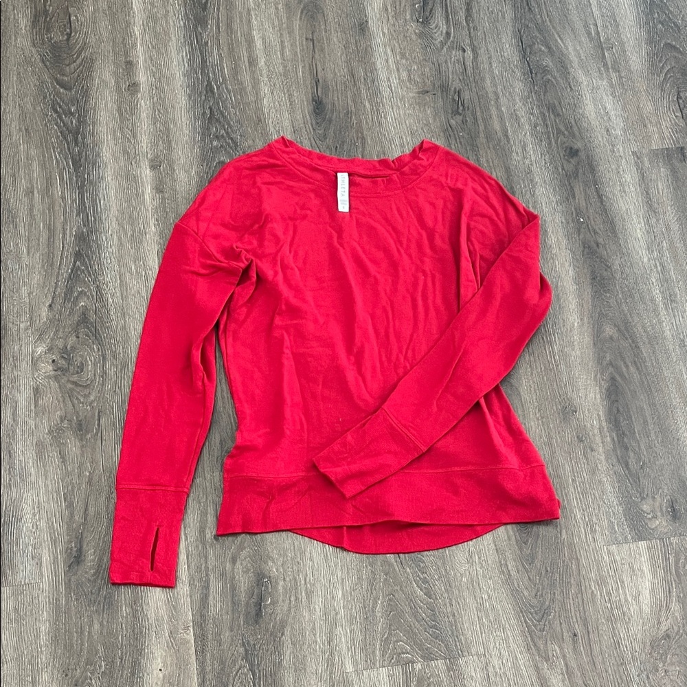 Athleta Red Long Sleeve Tee - Size Small